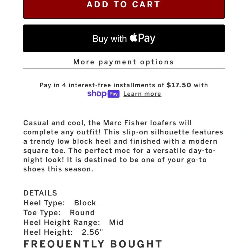 Marc Fisher Kchris Black Womens Loafers - Picture 10 of 10